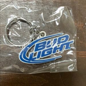 Bud Light rubber keychain new!